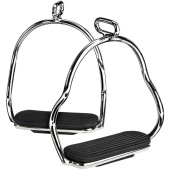 IJslandse stijgbeugel met Rubber Inleg Zilver IJslandse stijgbeugel met Rubber Inleg Zilver