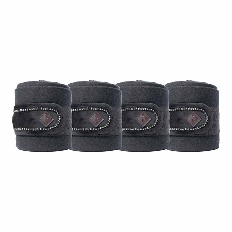 Fleecebandages Polar Velvet Pearls Zwart