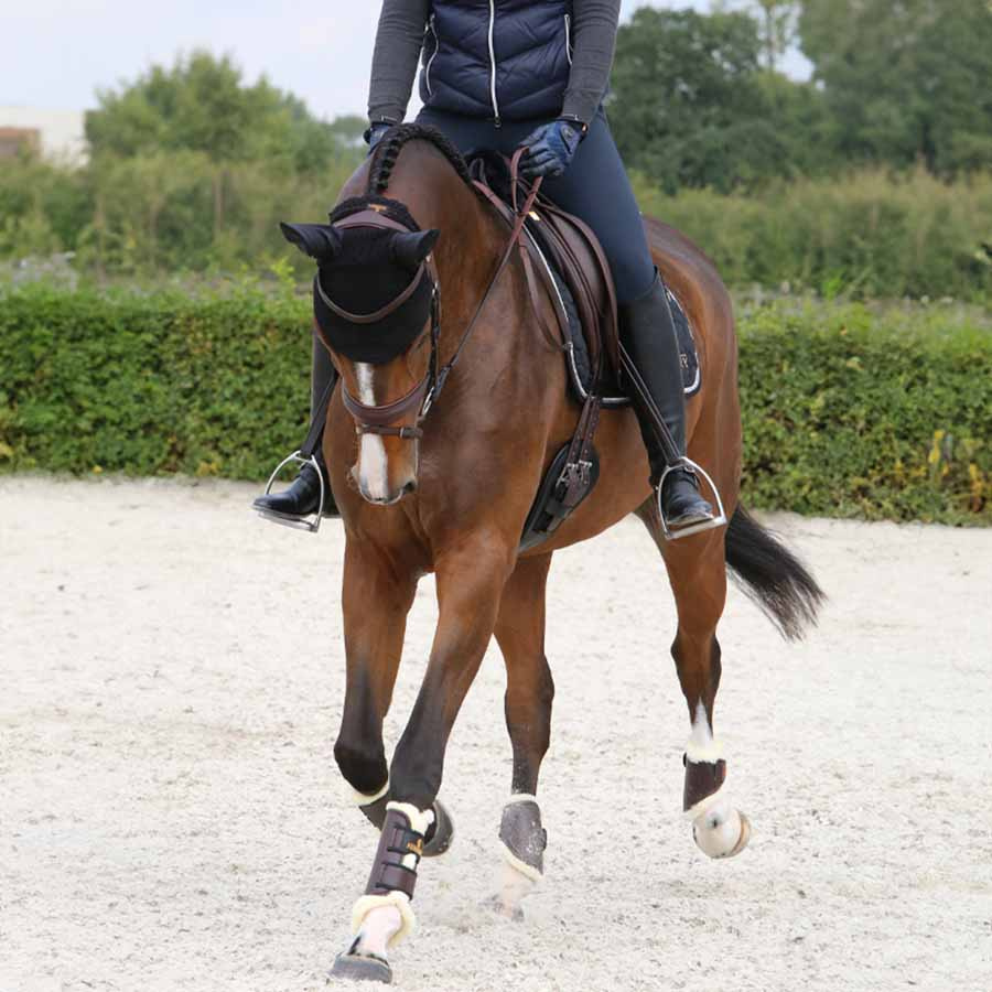 Beenbeschermers Leather Front Bruin