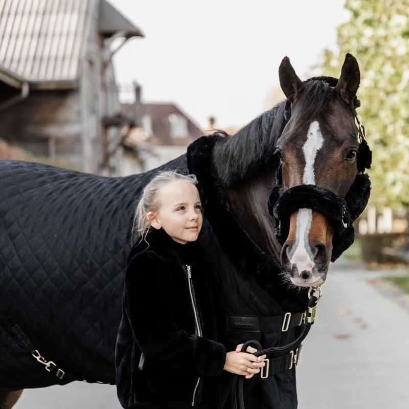 Transport Halster Sheepskin Zwart