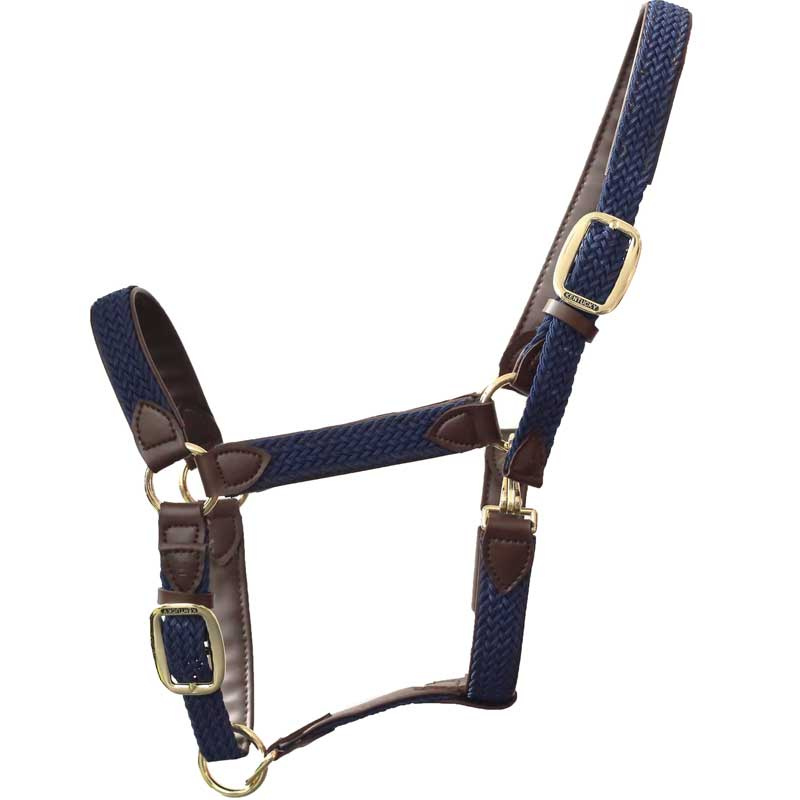 Gevlochten Nylon Halster Marineblauw