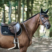 Zadeldekje Leather Fishbone Zwart Zadeldekje Leather Fishbone Zwart