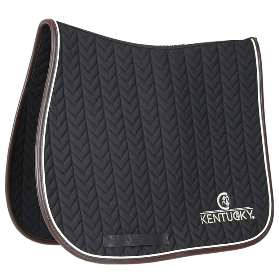 Zadeldekje Leather Fishbone Zwart
