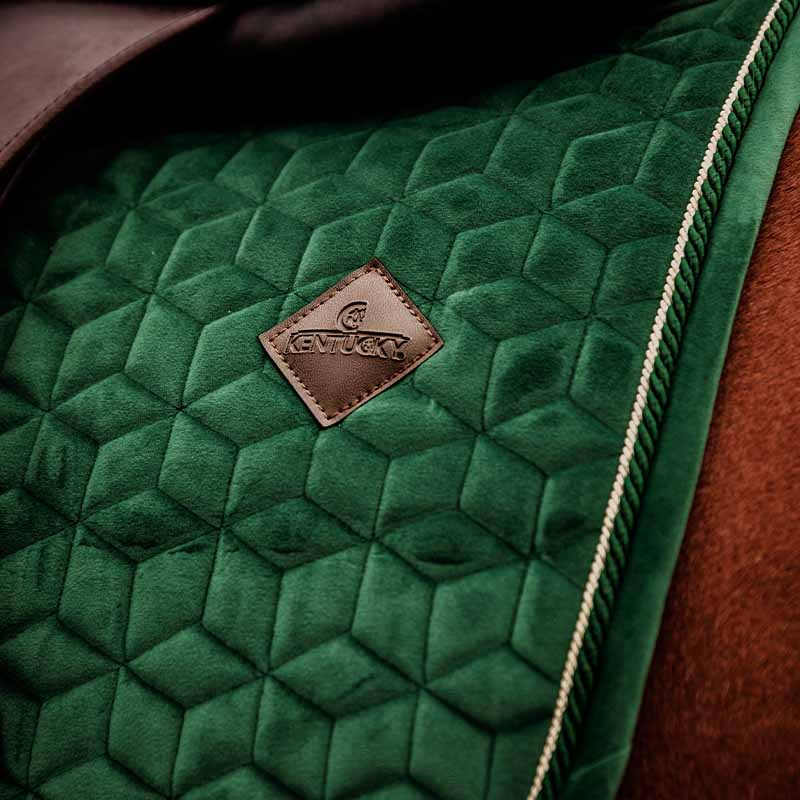 Dressuurzadeldekje Velvet Groen