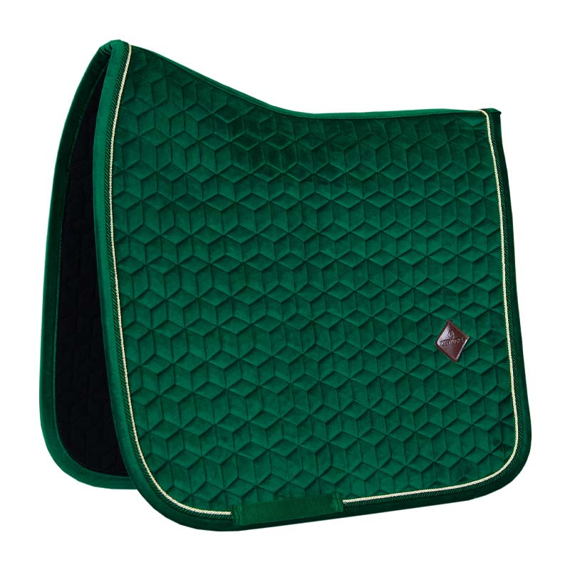 Dressuurzadeldekje Velvet Groen