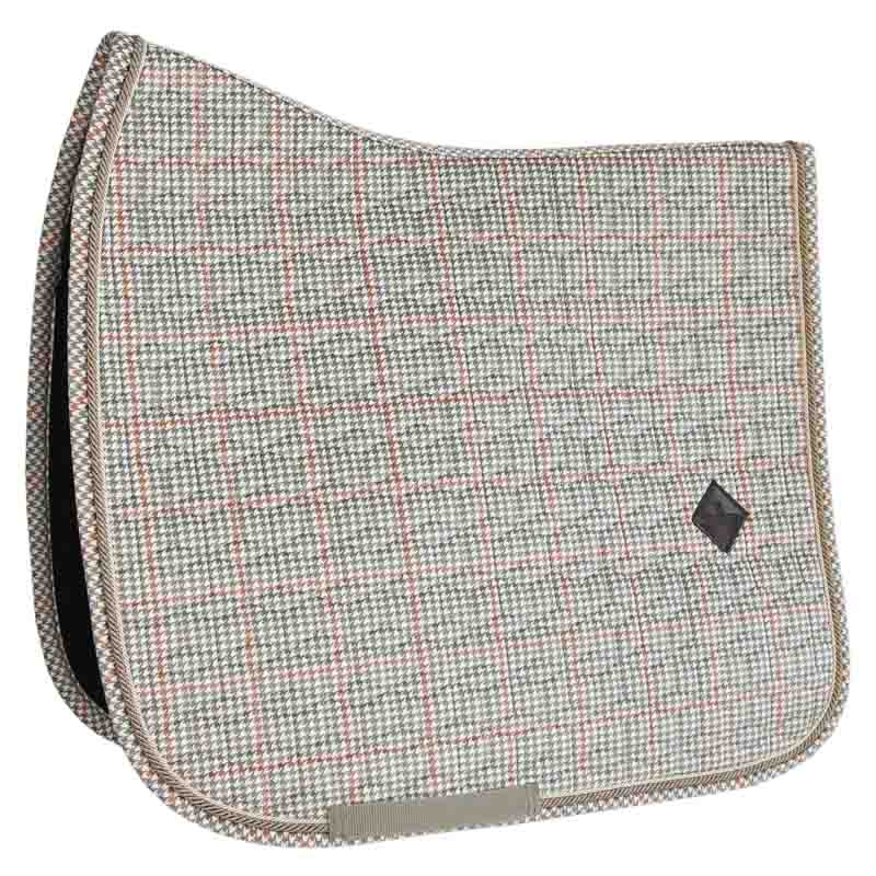 Dressuurzadeldekje Pied-de-Poule Beige