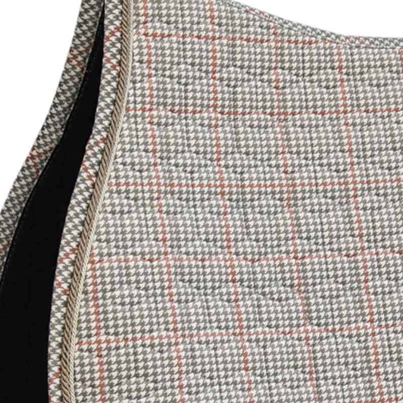 Zadeldekje Pied-de-Poule Beige