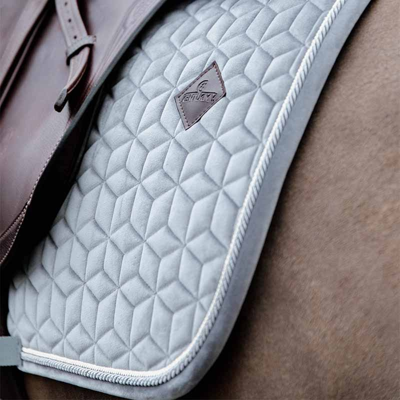 Zadeldekje Basic Velvet Grijs