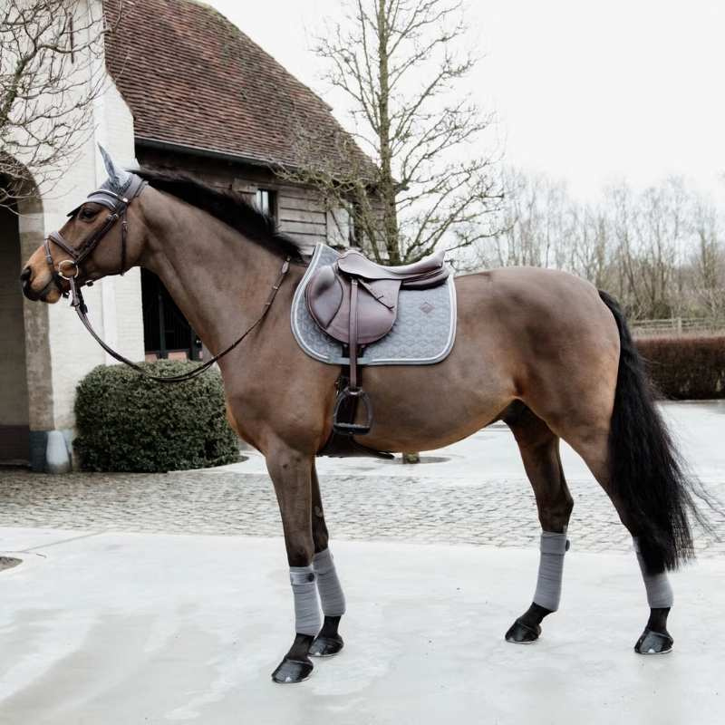 Zadeldekje Basic Velvet Grijs