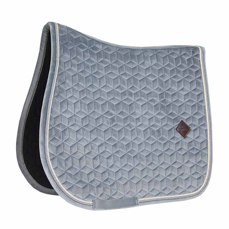 Zadeldekje Basic Velvet Grijs