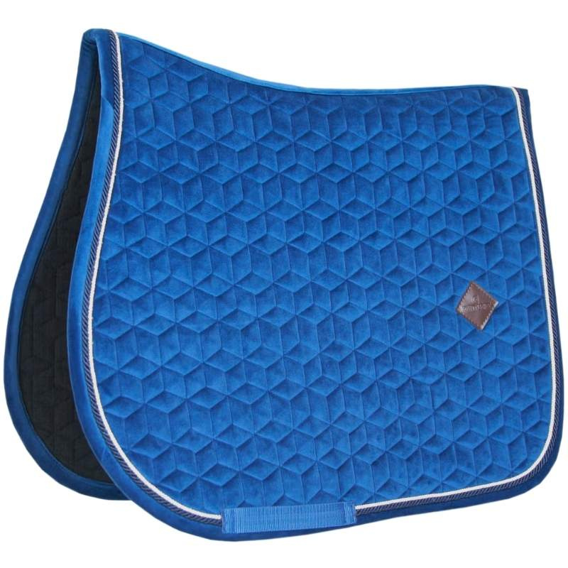 Zadeldekje Basic Velvet Marineblauw