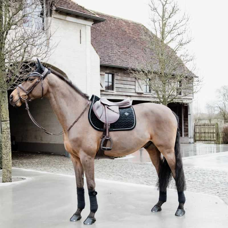 Zadeldekje Basic Velvet Zwart