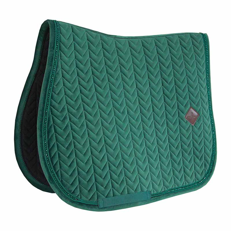 Zadeldekje Velvet Pearls Groen