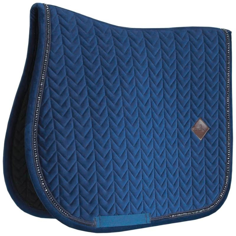 Zadeldekje Velvet Pearls Marineblauw
