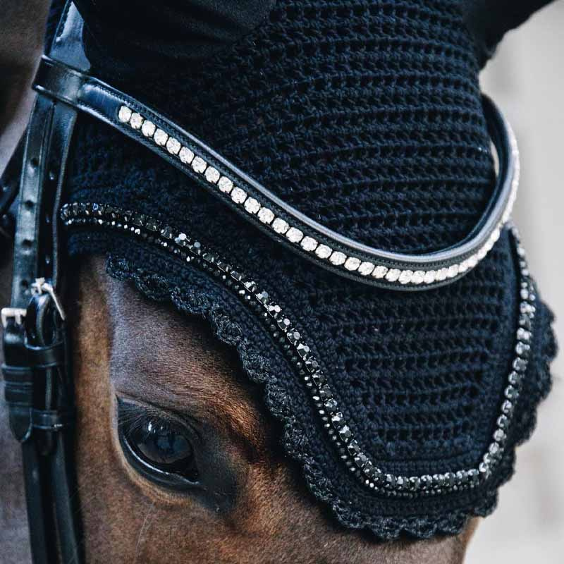 Vliegenoornetjes Wellington Stone & Pearl Soundless Zwart