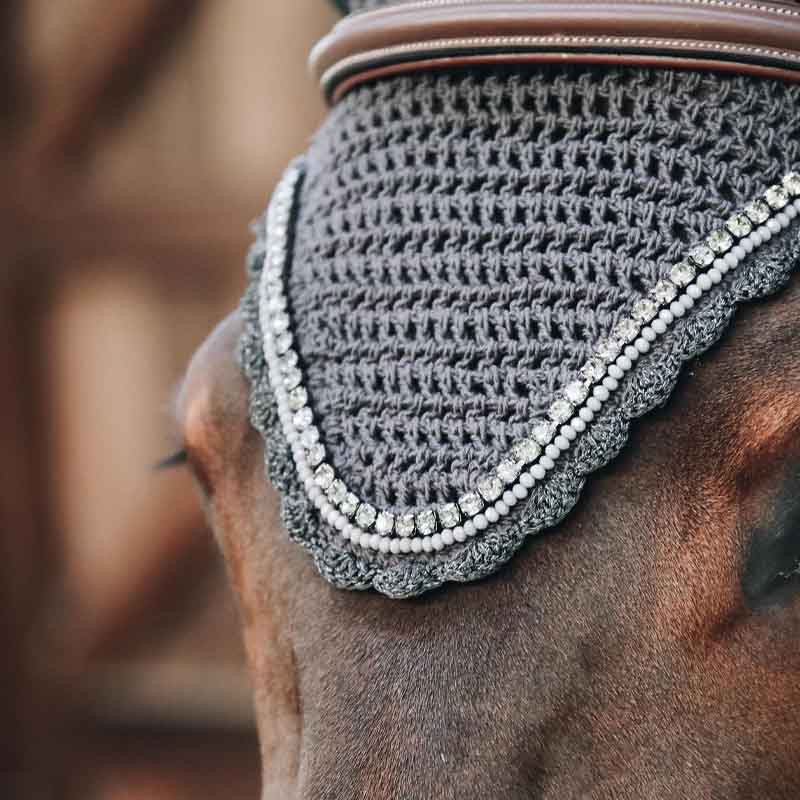 Oornetje Long Stone & Pearl Grijs