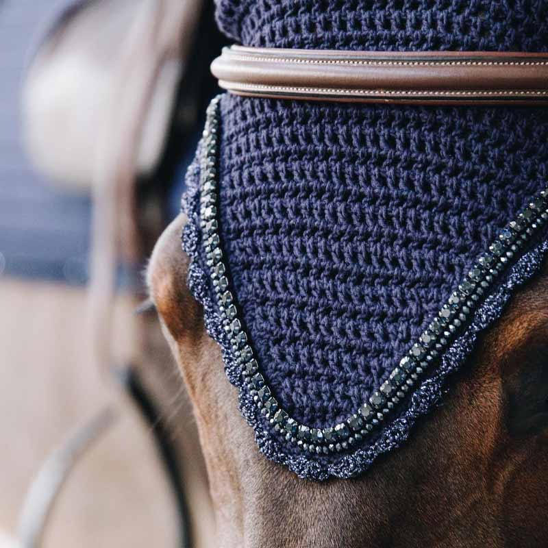 Oornetje Long Stone & Pearl Marineblauw
