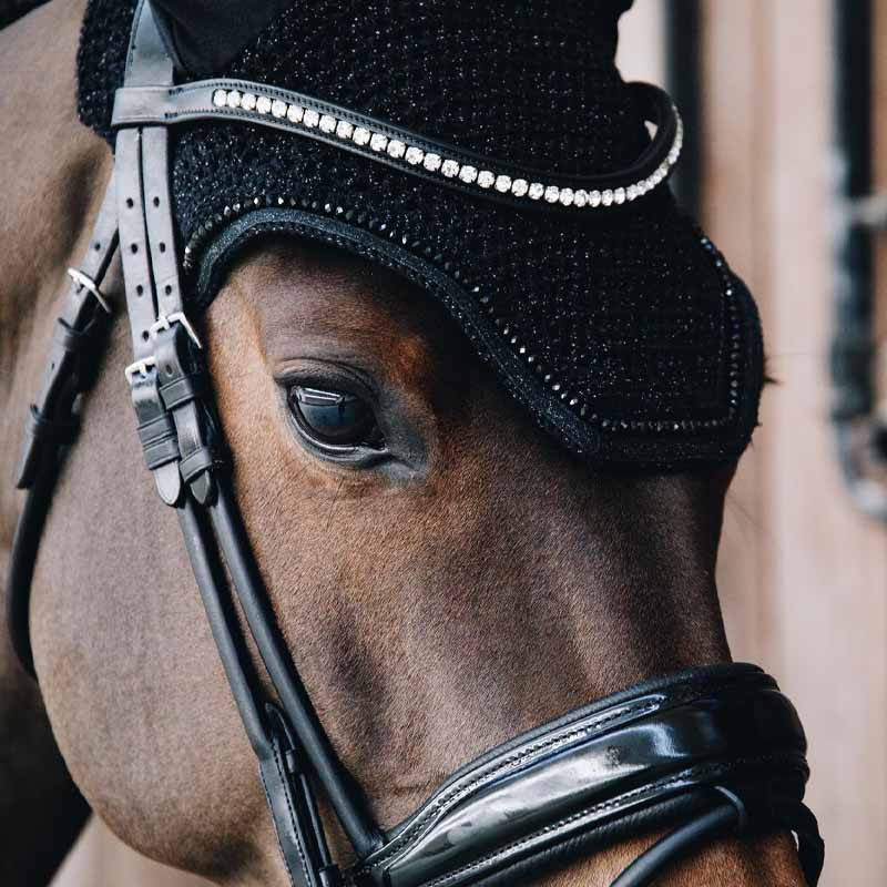 Oornetje Wellington Glitter Zwart