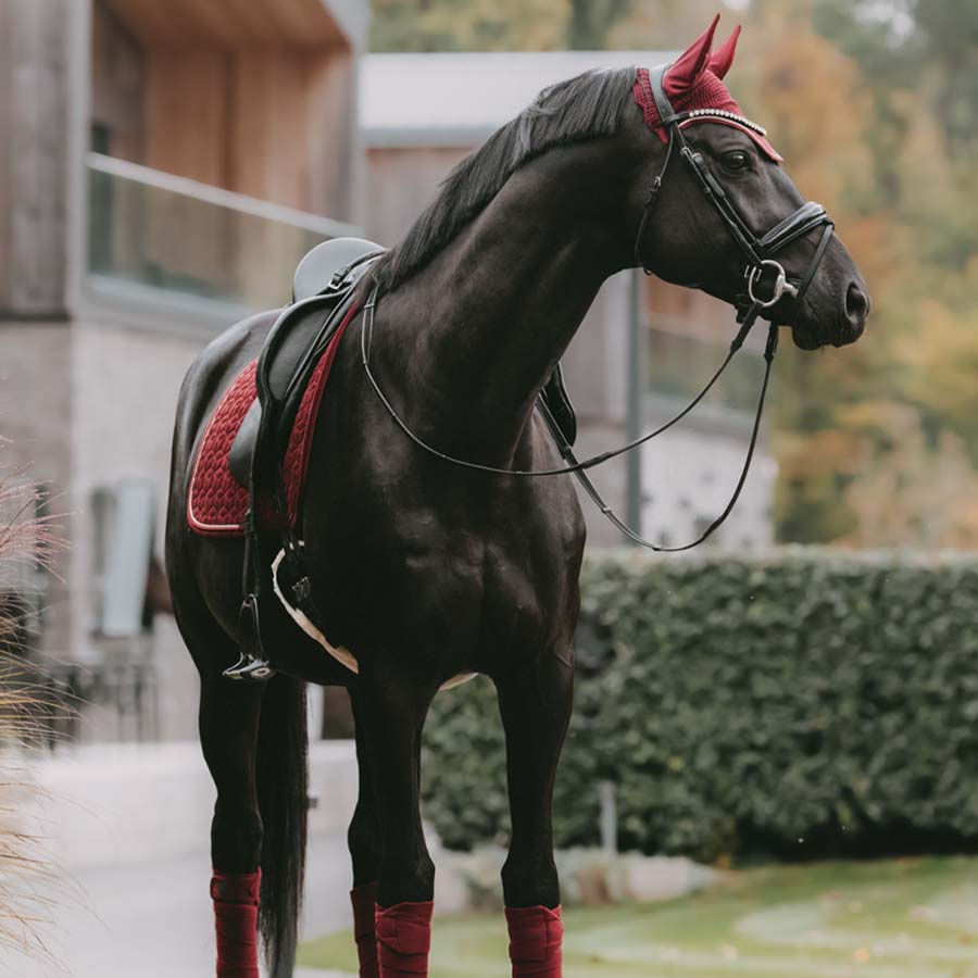 Oornetje Wellington Velvet Bordeaux