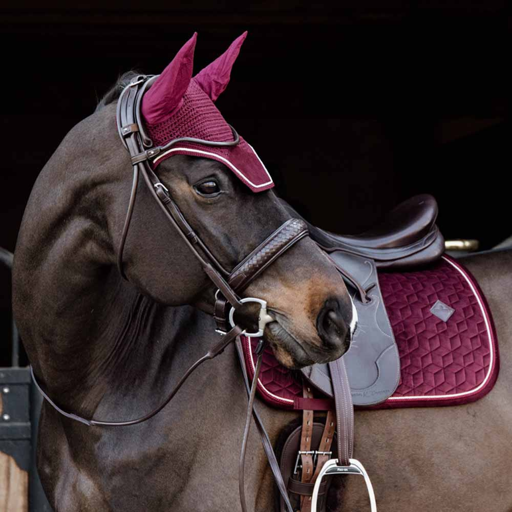Oornetje Wellington Velvet Bordeaux