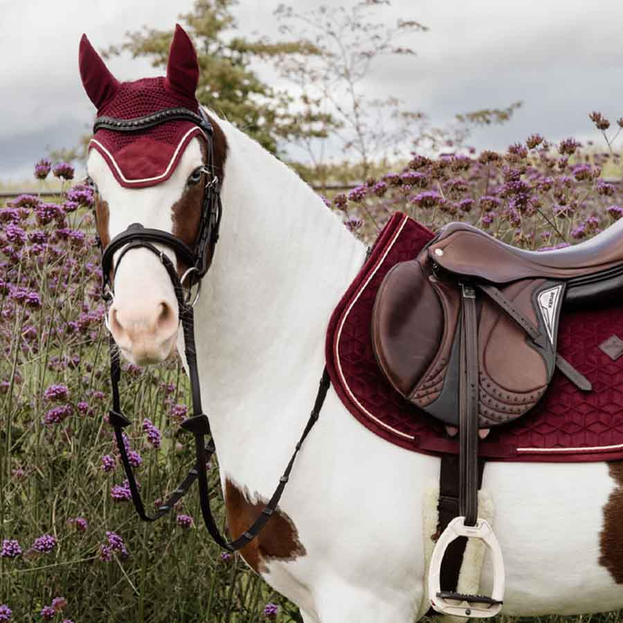 Oornetje Wellington Velvet Bordeaux