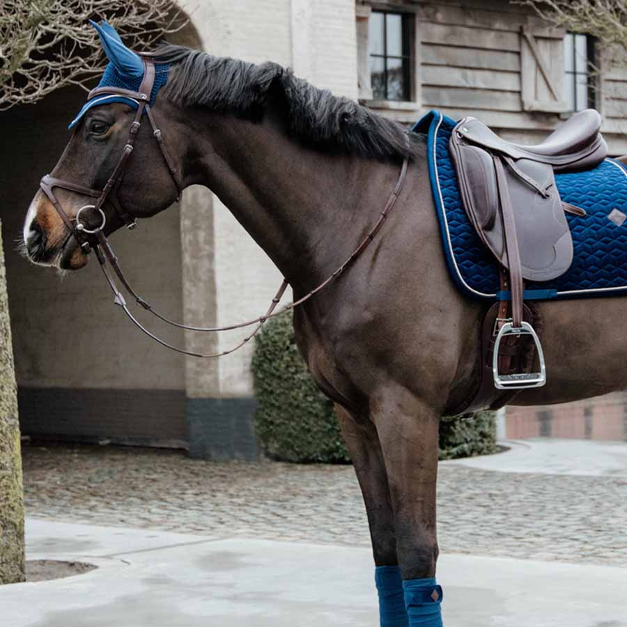 Oornetjes Wellington Basic Velvet Marineblauw