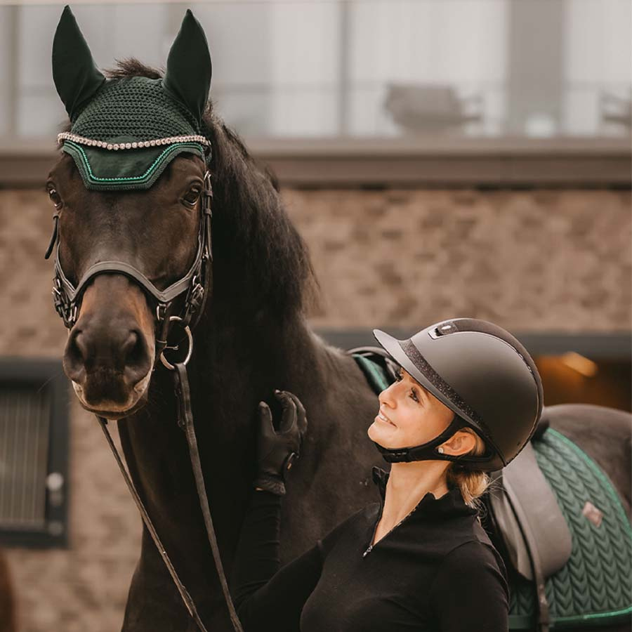 Oornetjes Wellington Velvet Pearls Groen