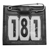 Nummerlabel PVC Safety Pin Zwart Nummerlabel PVC Safety Pin Zwart