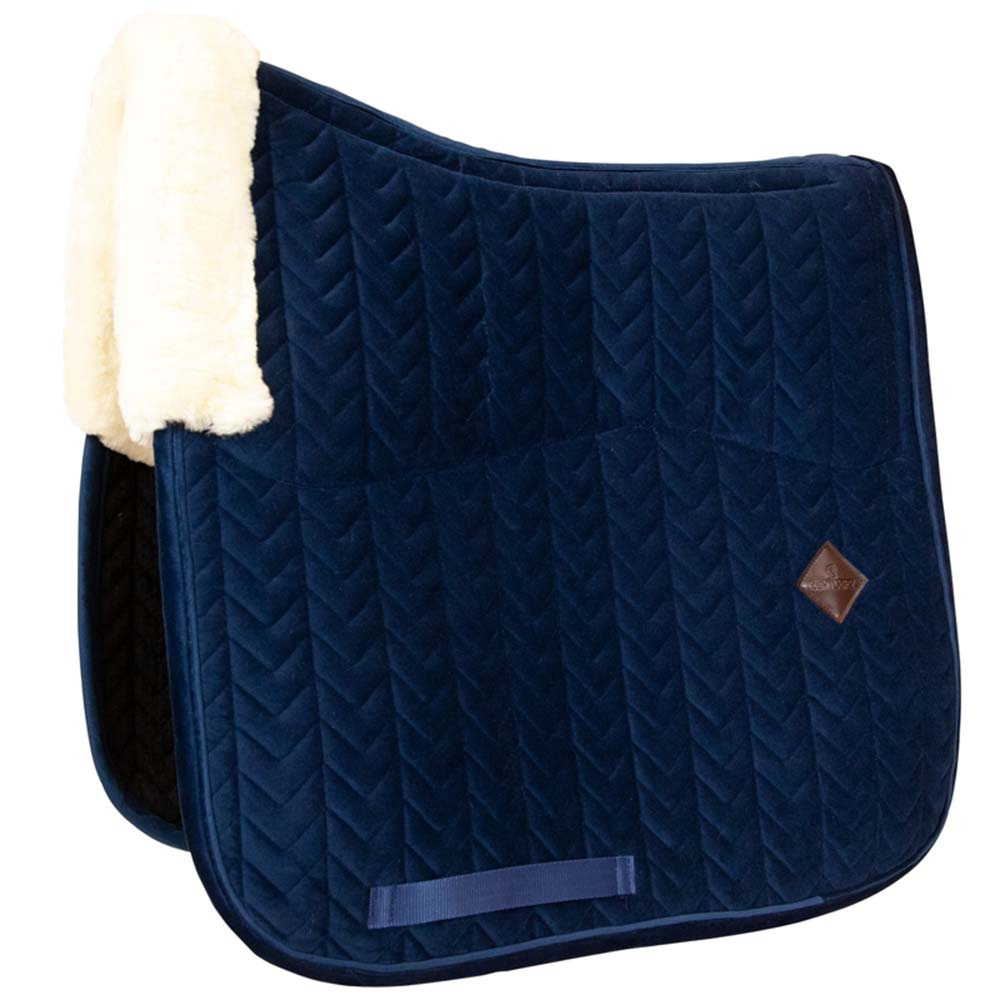 Dressuurzadeldekje Skin Friendly Velvet Marineblauw