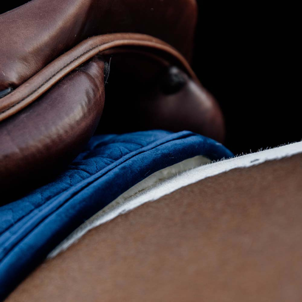 Zadeldekje Skin Friendly Velvet Marineblauw