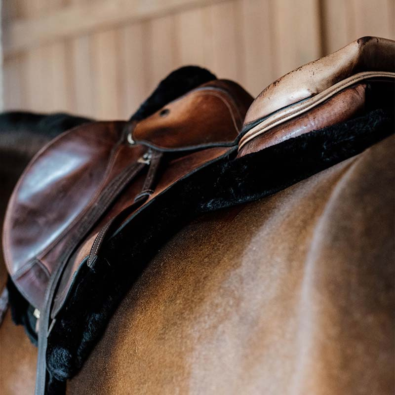 Zadeldekje Hunter Vegan Sheepskin Zwart