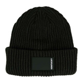 Muts Beanie Rubber Logo Donkergroen Muts Beanie Rubber Logo Donkergroen