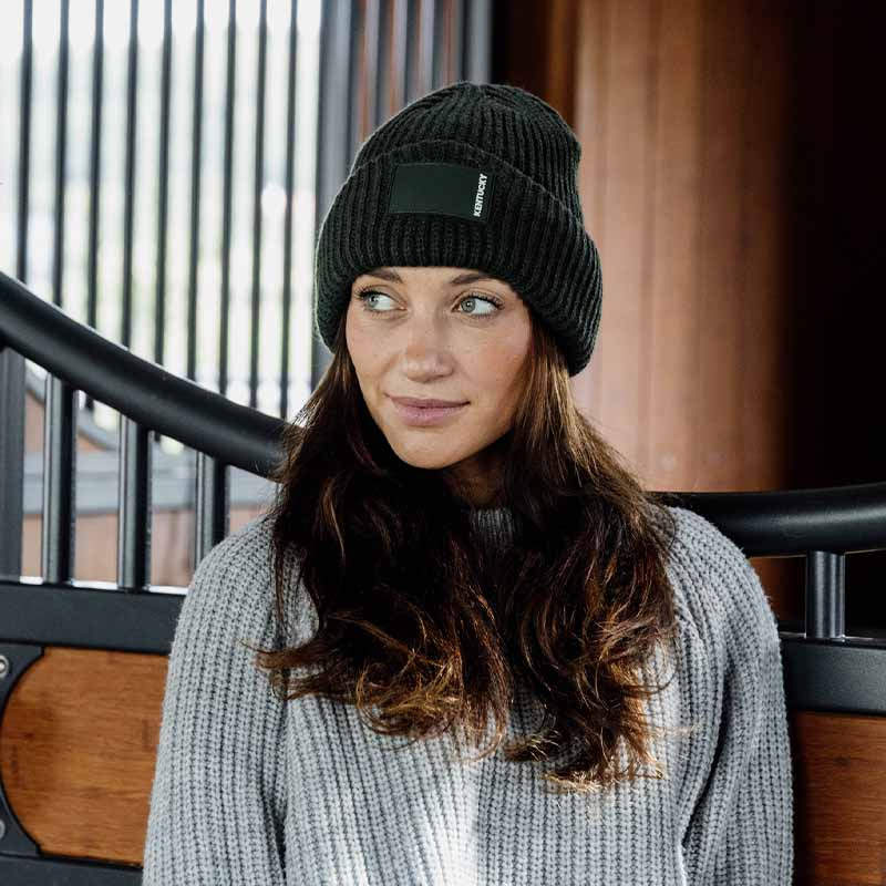 Muts Beanie Rubber Logo Donkergroen
