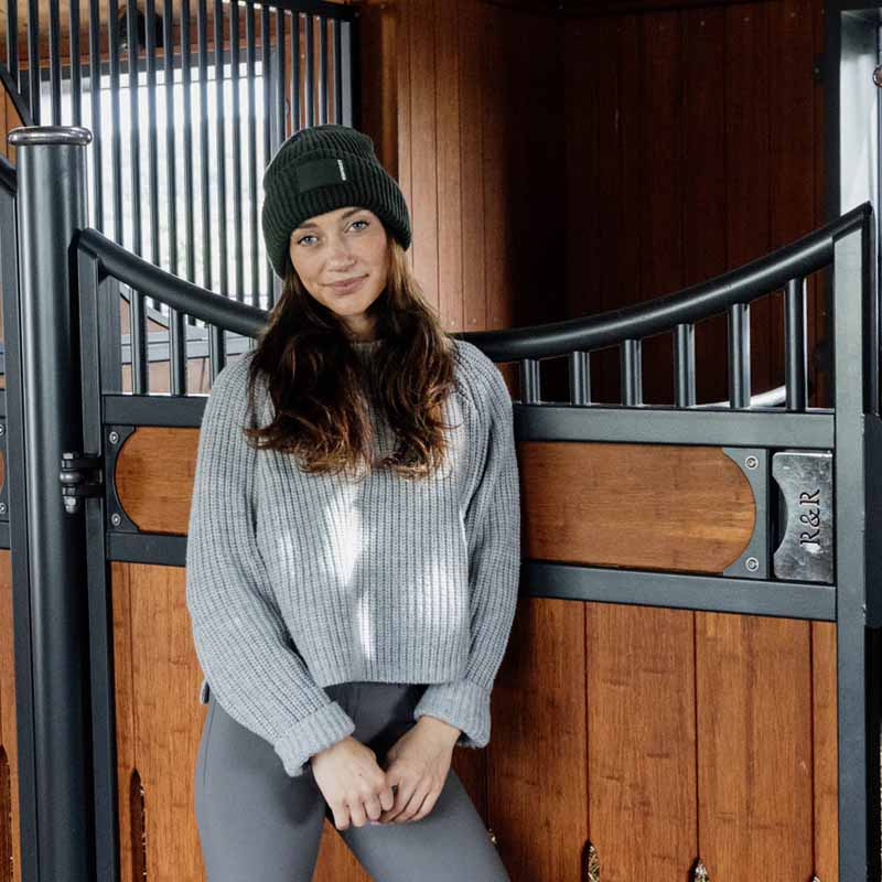 Muts Beanie Rubber Logo Donkergroen