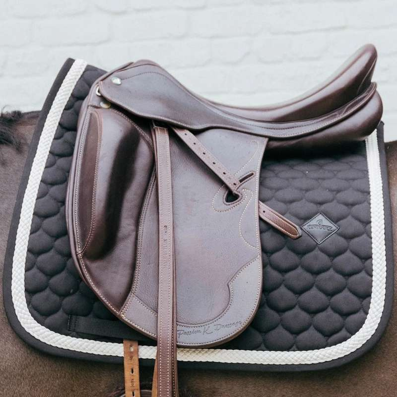 Dressuurzadeldekje Plaited Cord Zwart