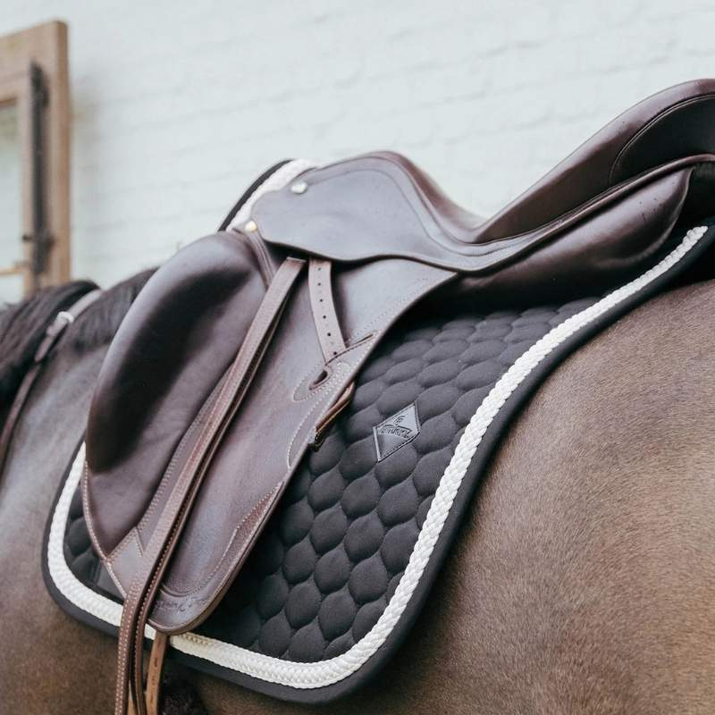 Dressuurzadeldekje Plaited Cord Zwart