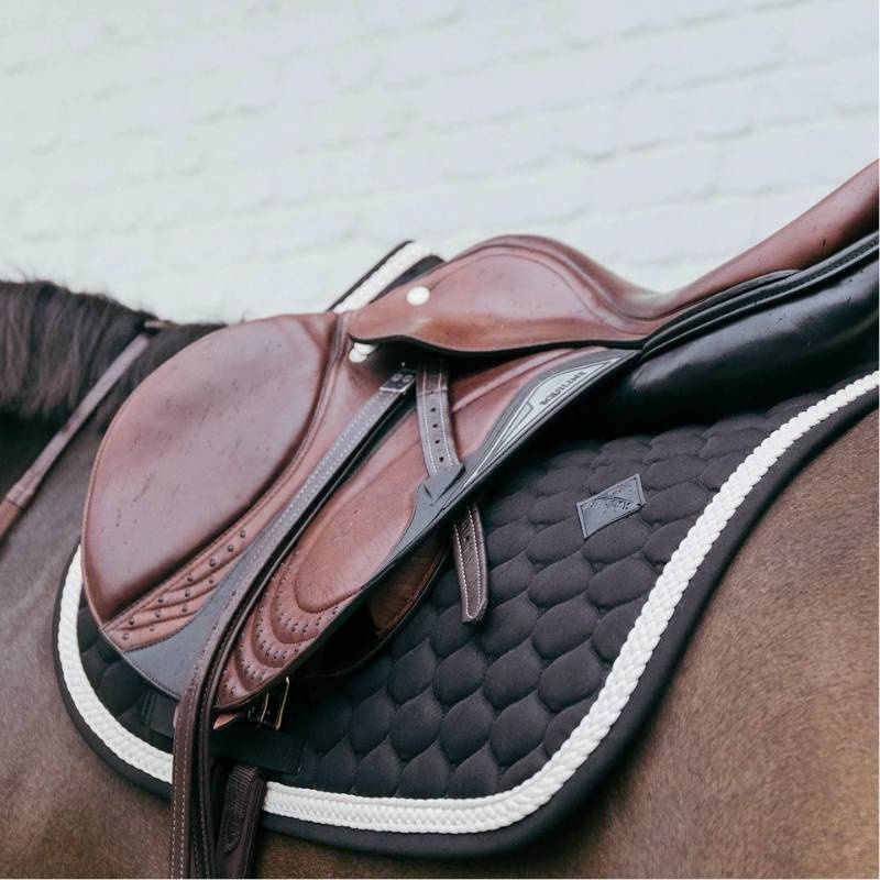 Zadeldekje Plaited Cord Zwart