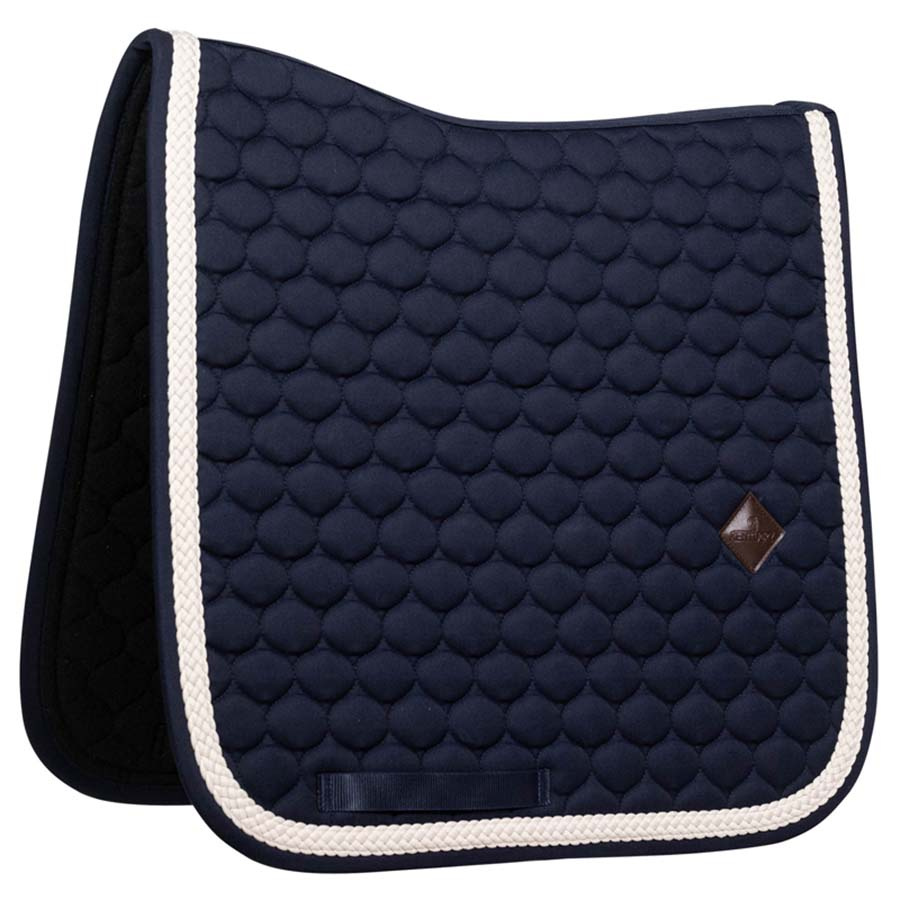 Dressuurzadeldekje Plaited Cord Marineblauw