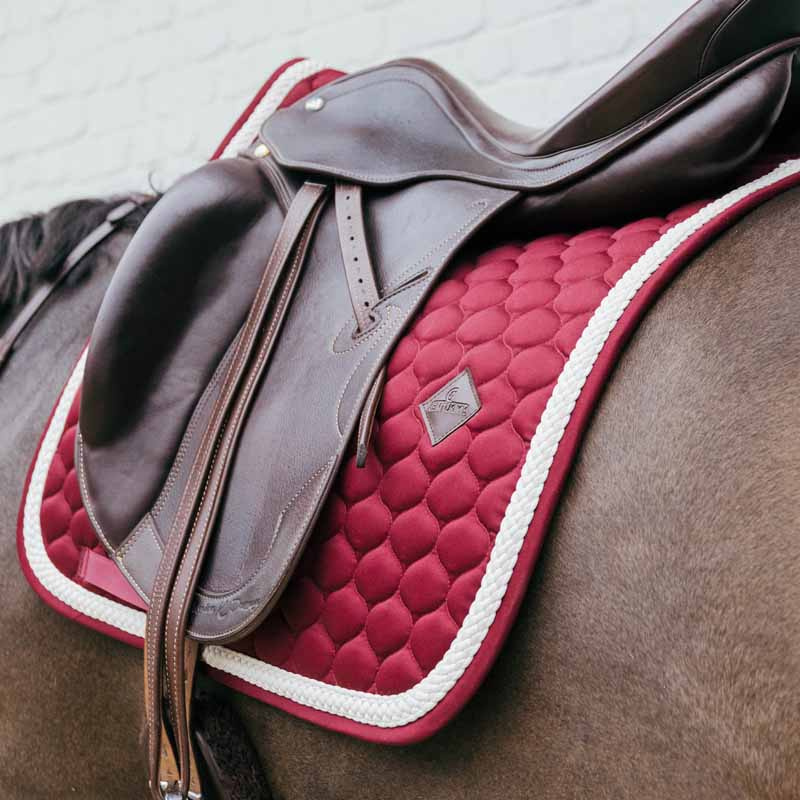 Dressuurzadeldekje Plaited Cord Bordeaux
