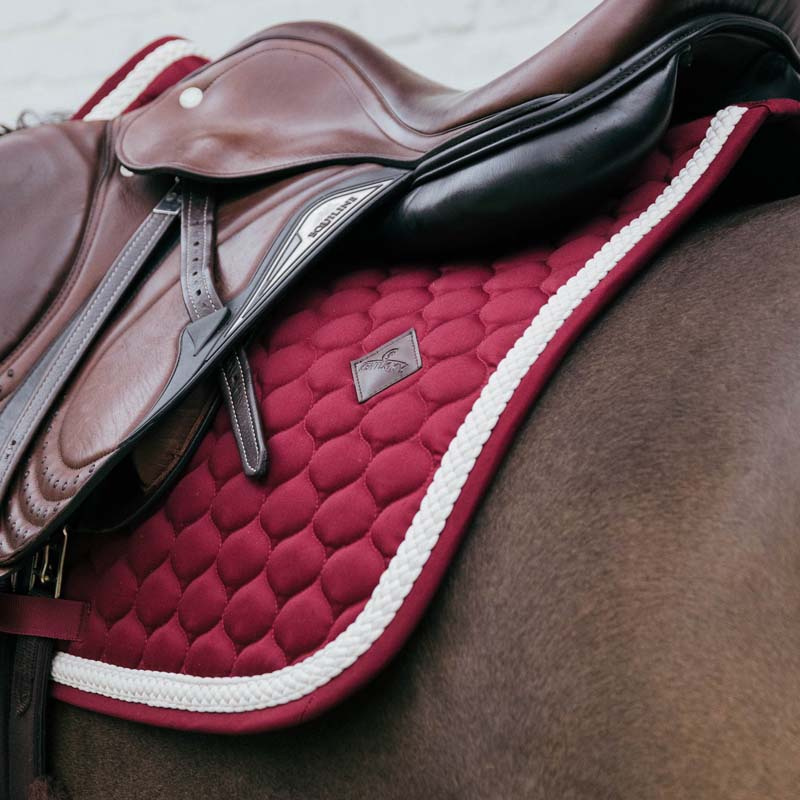 Zadeldekje Plaited Cord Bordeaux