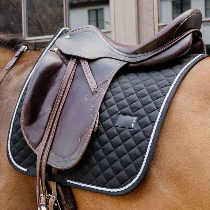 Dressuurzadeldekje Diamond Rope Zwart