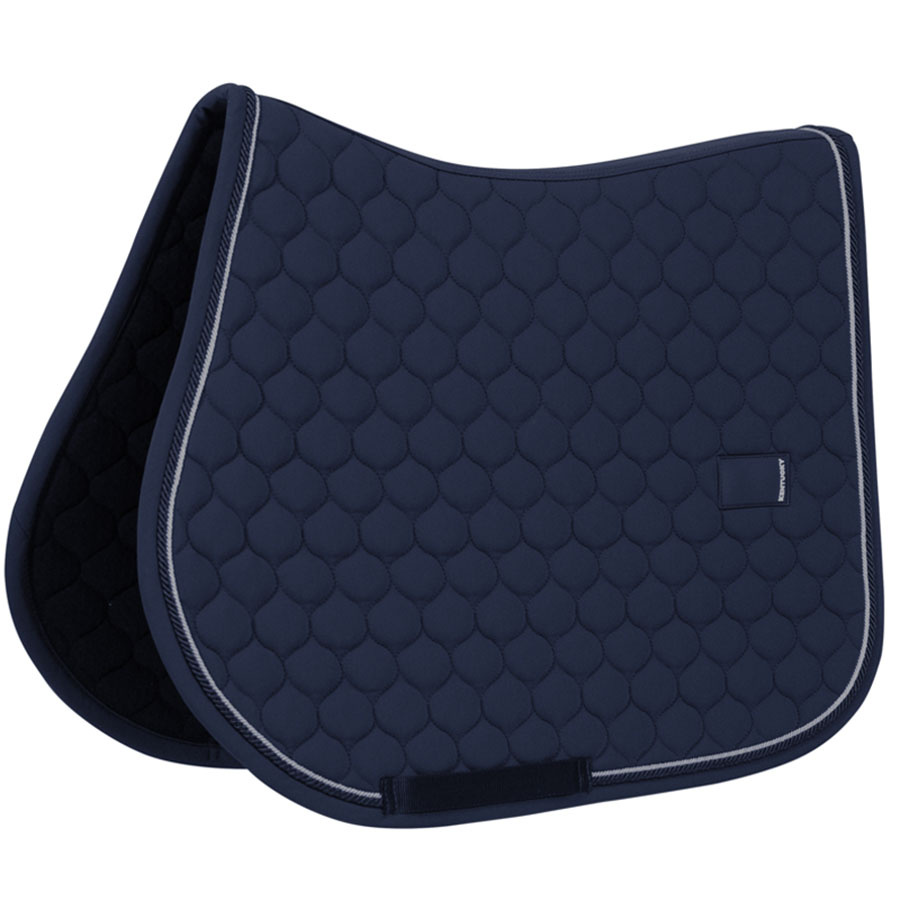 Zadeldekje Onion Quilt Rubber Logo Marineblauw