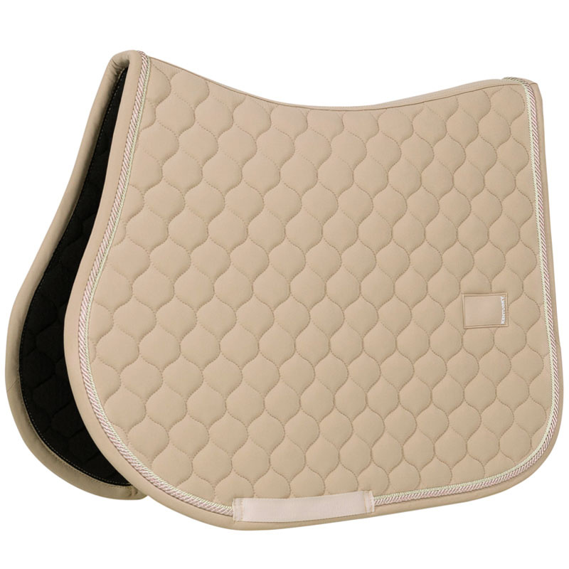 Zadeldekje Onion Quilt Rubber Logo Beige