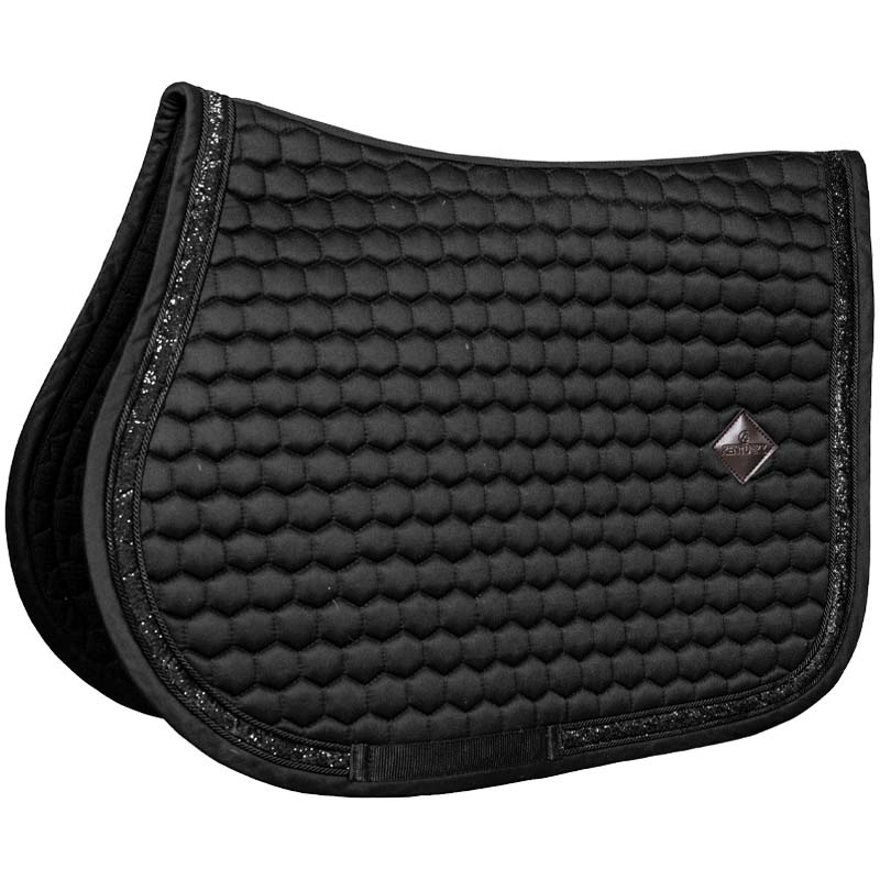 Zadeldekje Glitter Band Zwart
