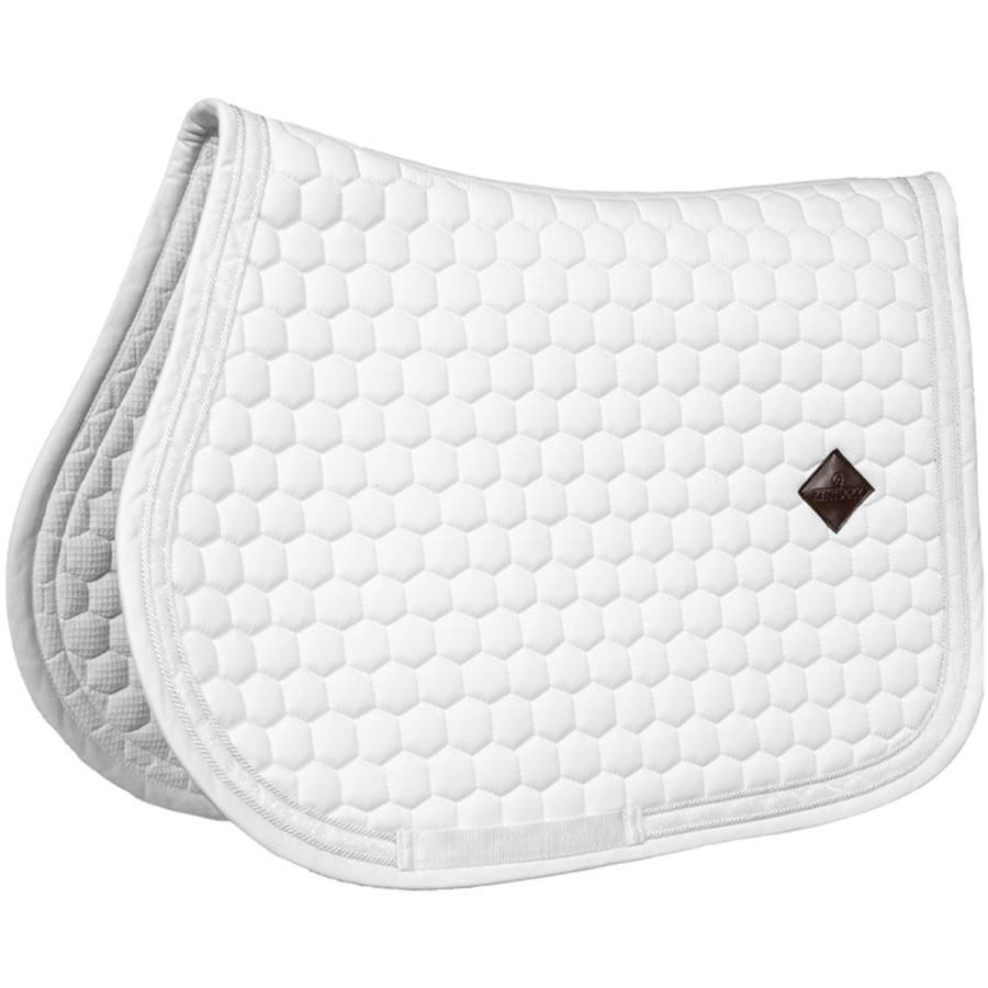 Zadeldekje Glitter Band Wit/Wit
