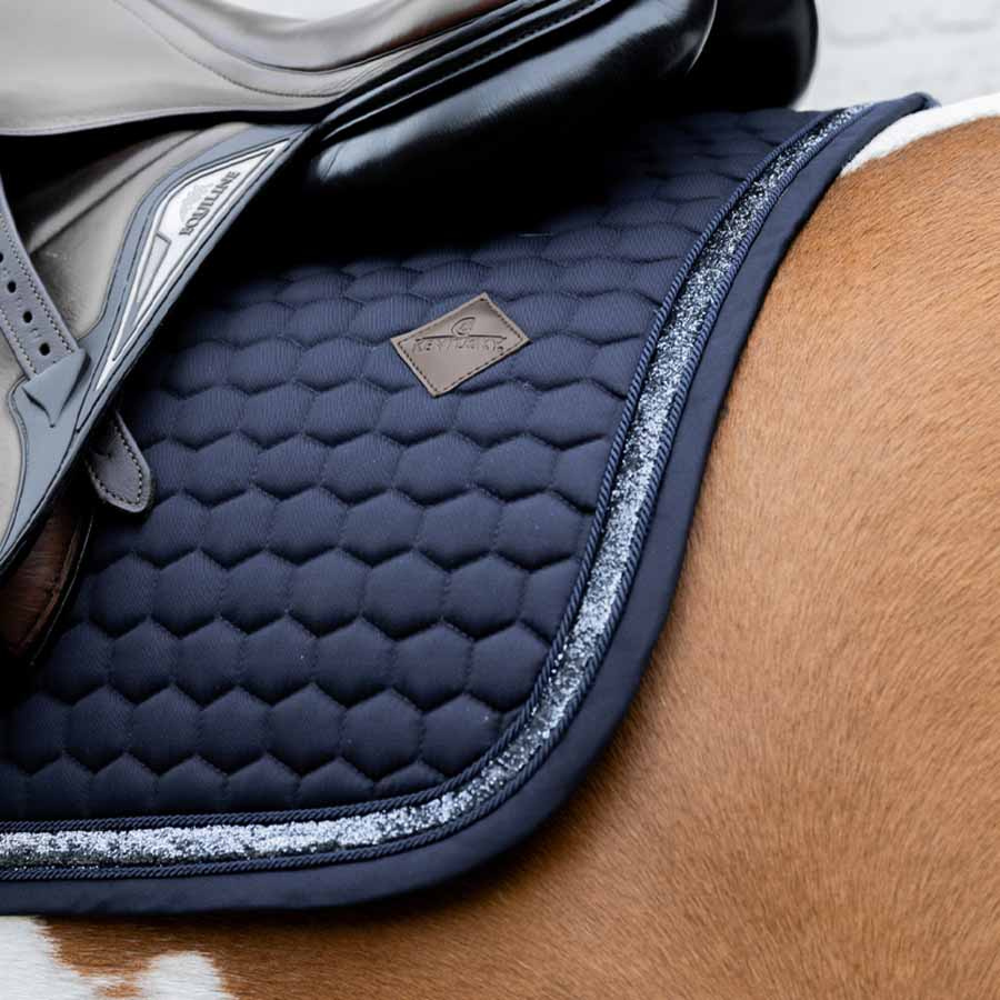 Zadeldekje Glitter Band Marineblauw