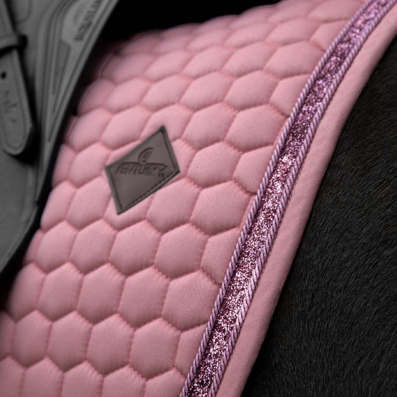 Dressuurzadeldekje Glitter Band Roze