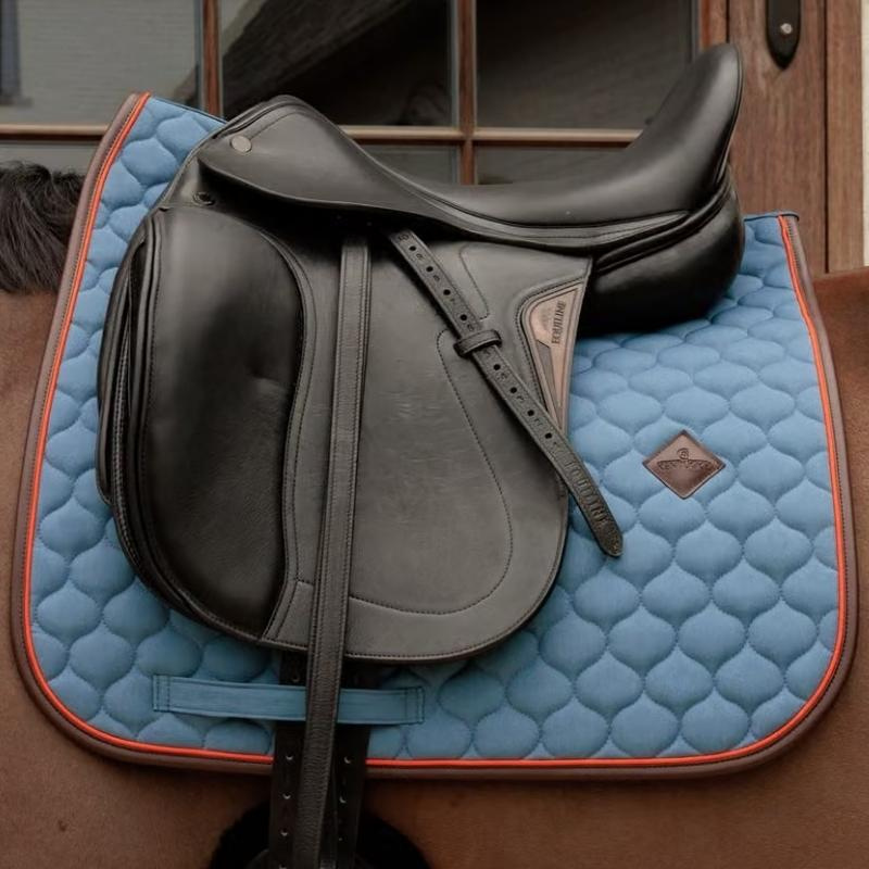 Dressuurzadeldekje Onion Quilt Leather Blauw