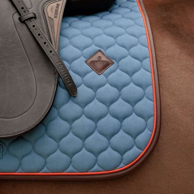 Dressuurzadeldekje Onion Quilt Leather Blauw
