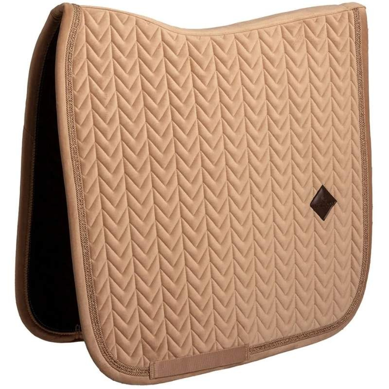 Dressuurzadeldekje Velvet Mini Pearls Beige